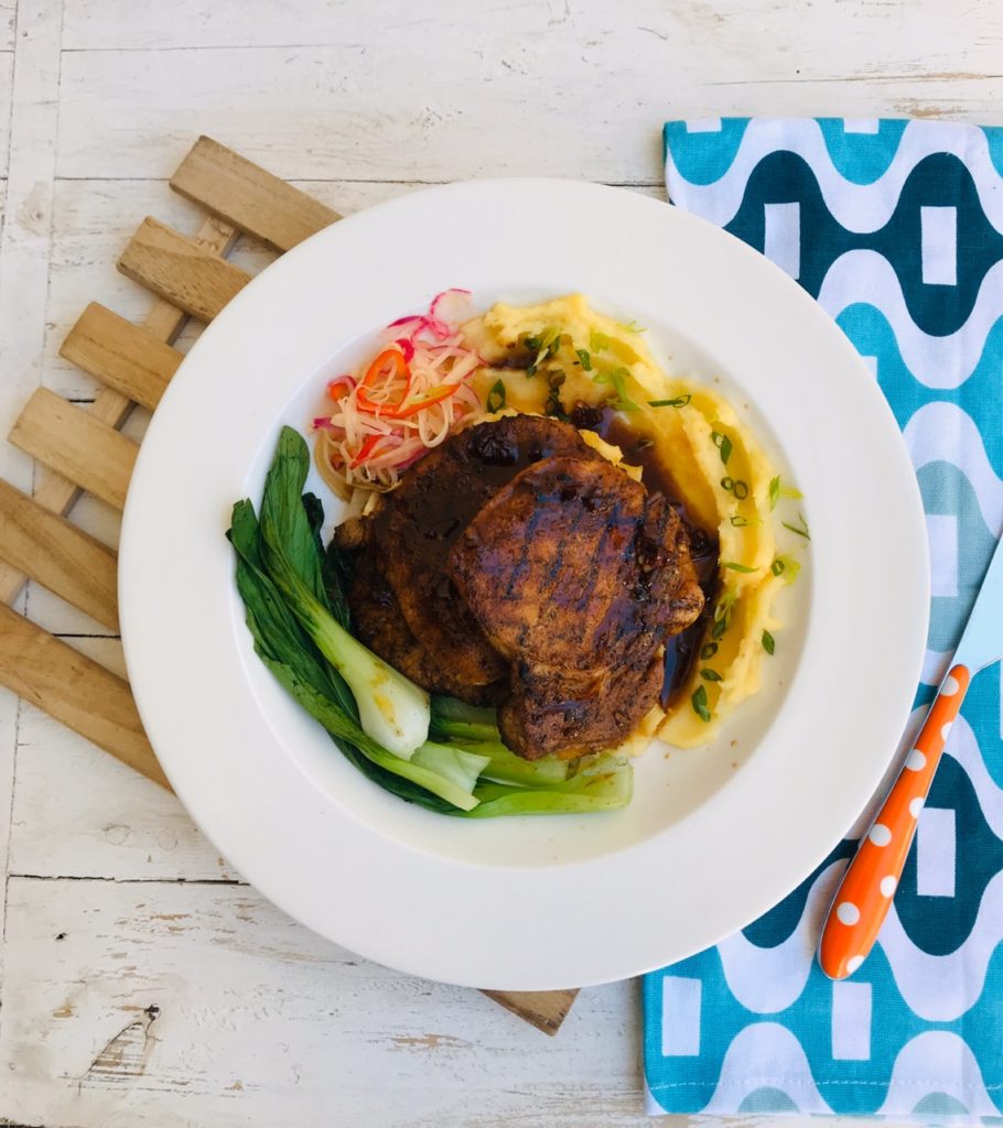 Espresso Glazed Honey Porkchops