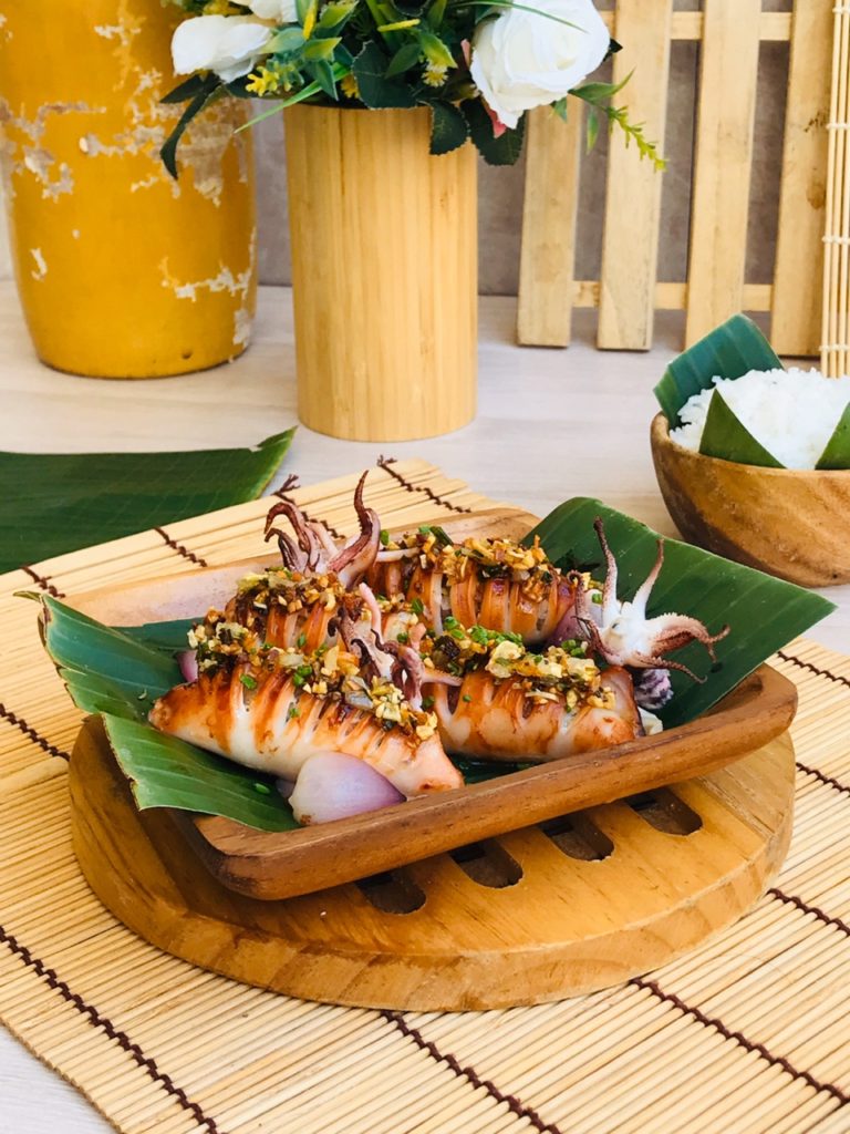 Broiled Stuffed Squid