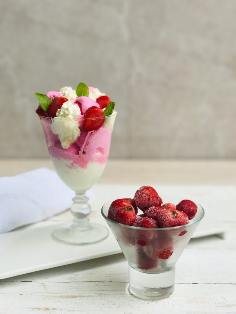 Strawberries and Cream Ice Cream