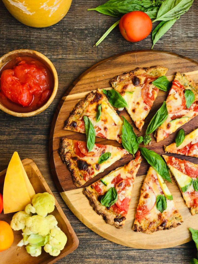 Gluten Free Cauliflower Pizza Margherita