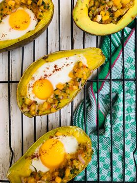 Avocado Egg Boats with Fresh Mango Salsa