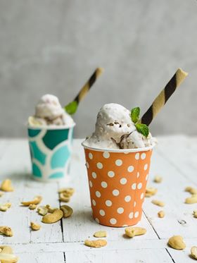 Homemade Vanilla with Cashews Ice cream