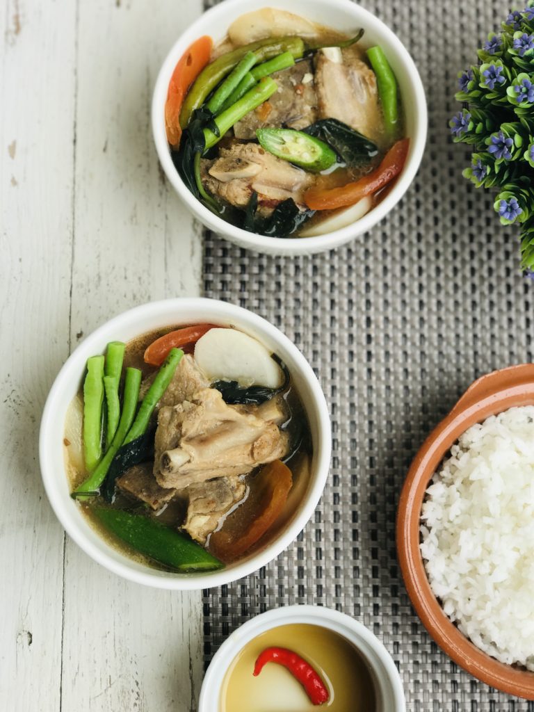 Pork Ribs Sinigang sa Sampaloc with Rice