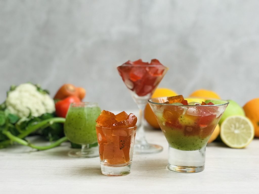 Veggie and Fruit Juice Jello
