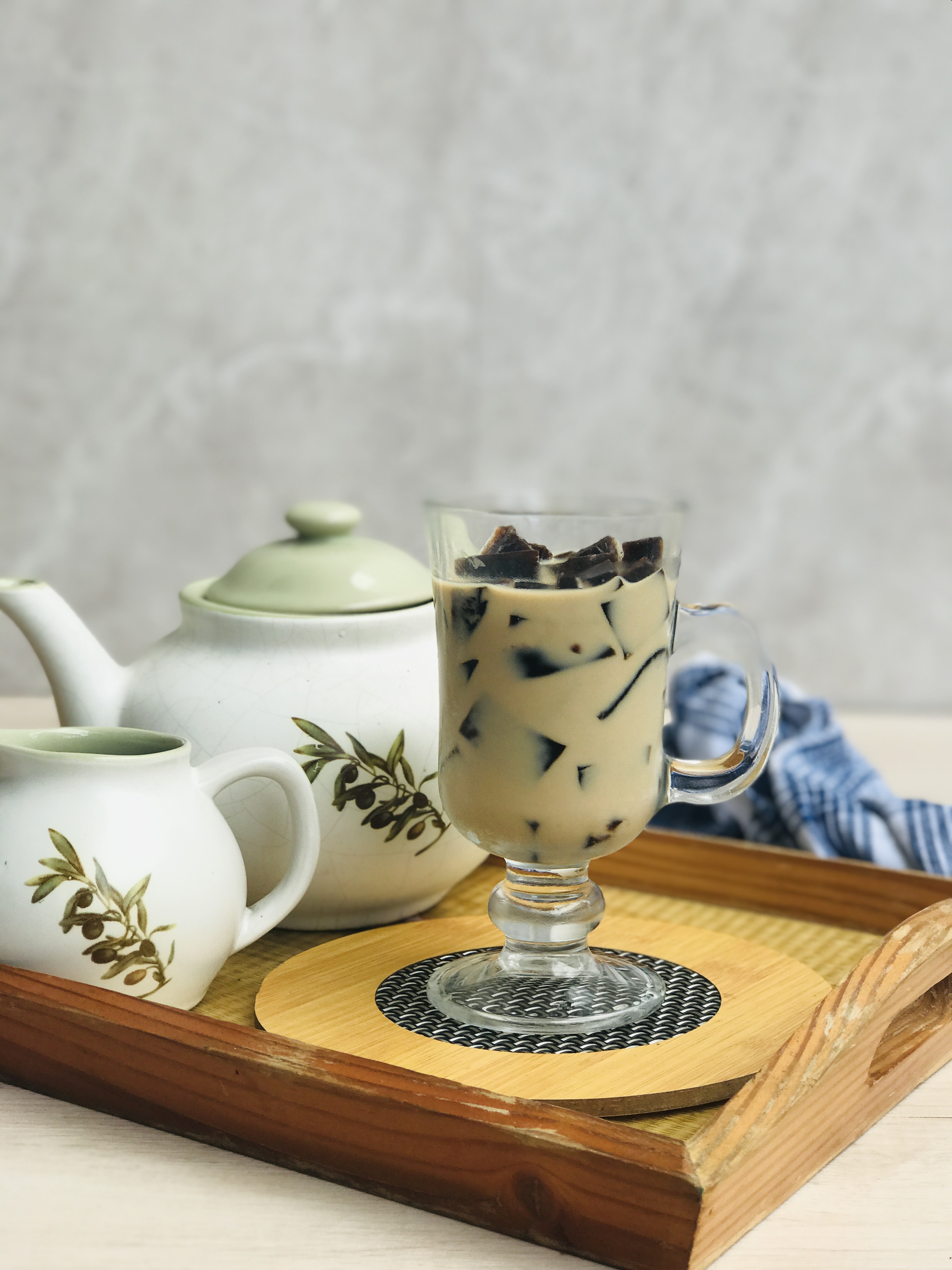 Coffee Jelly (from excess brewed coffee)