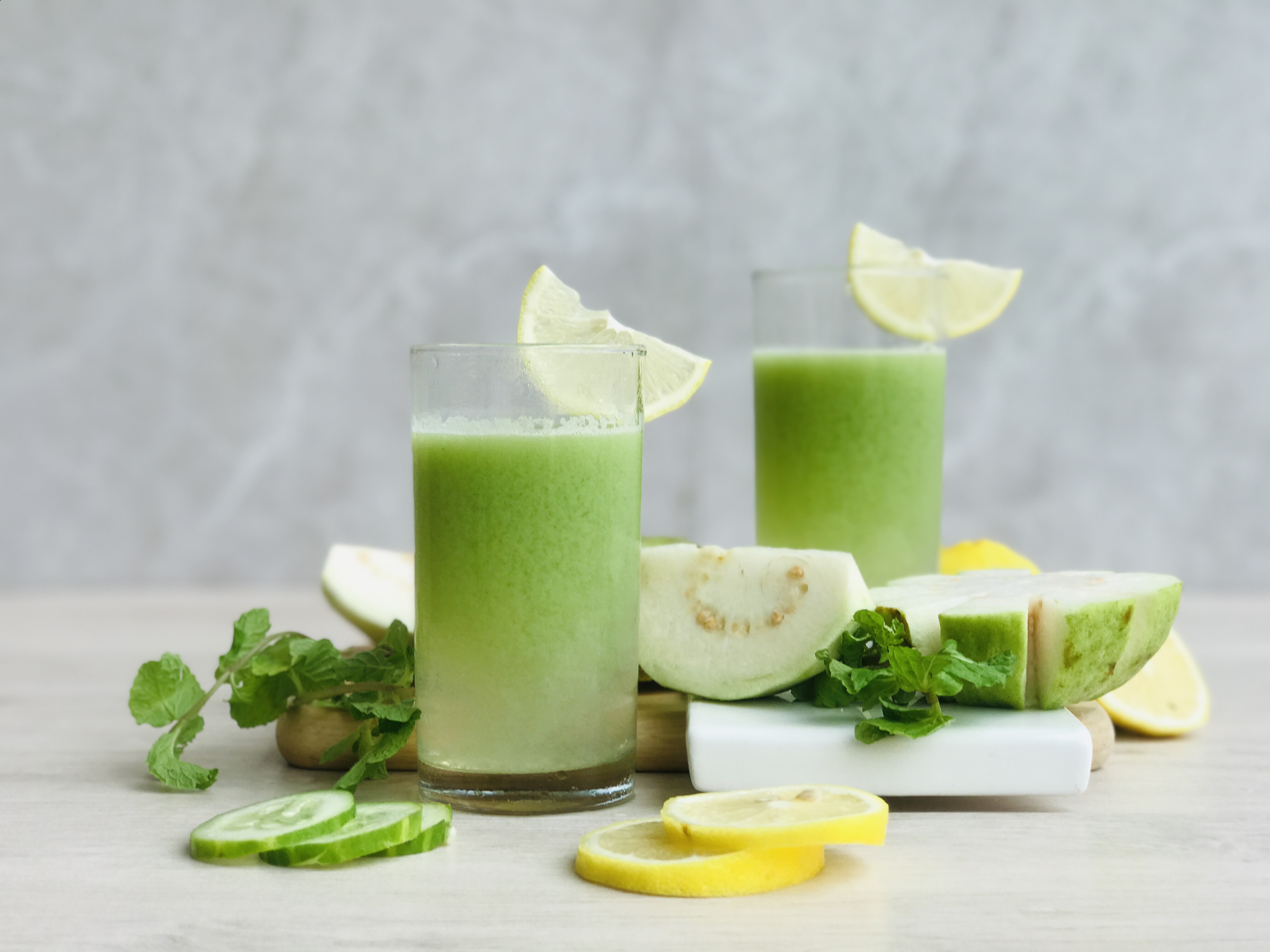 Guava Cucumber and Lemon Juice