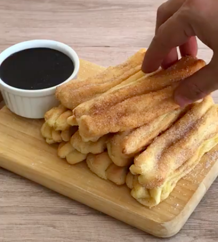 Air Fried Churros with Chocolate Dip