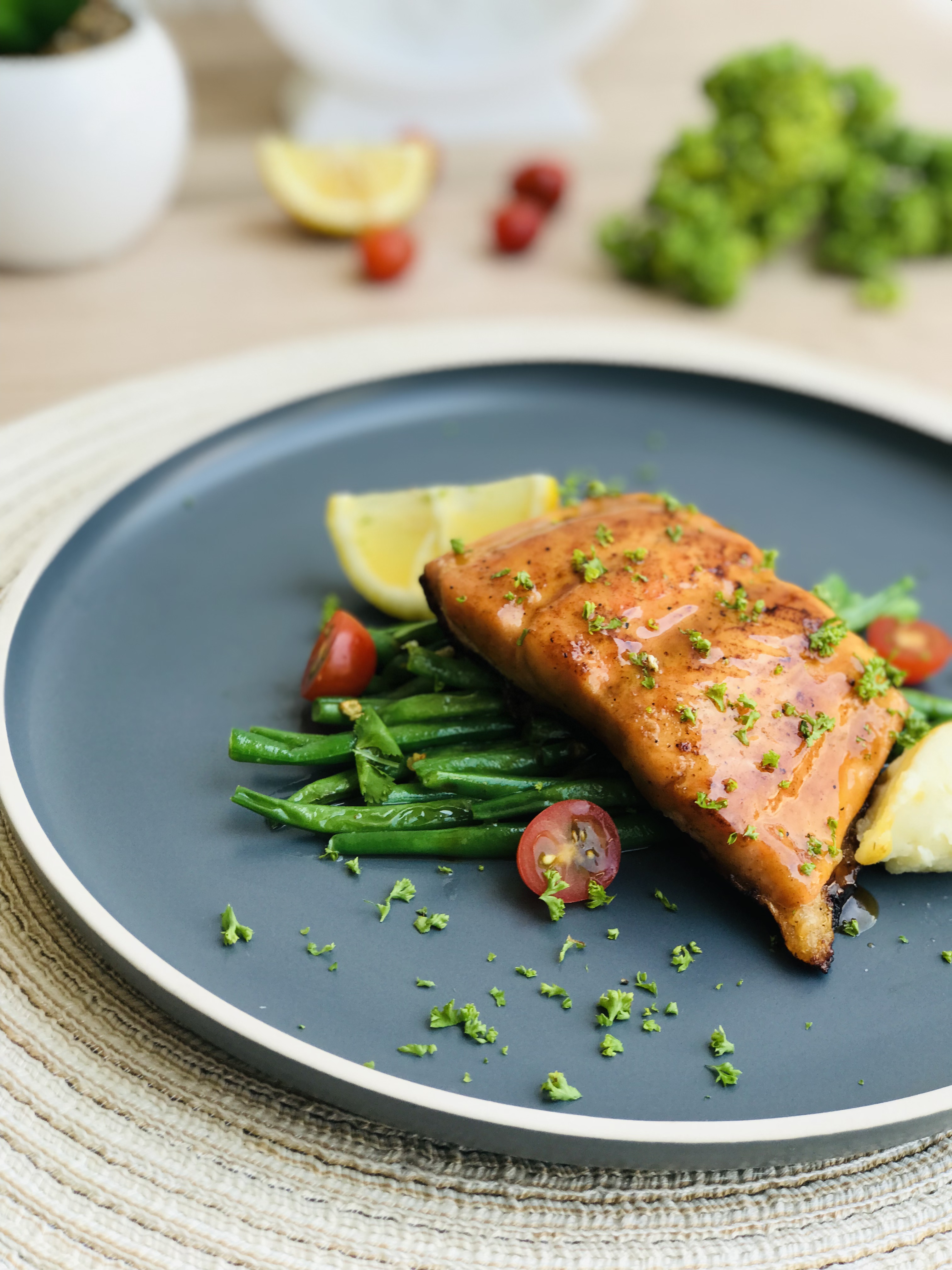 Miso Glazed Baked Salmon
