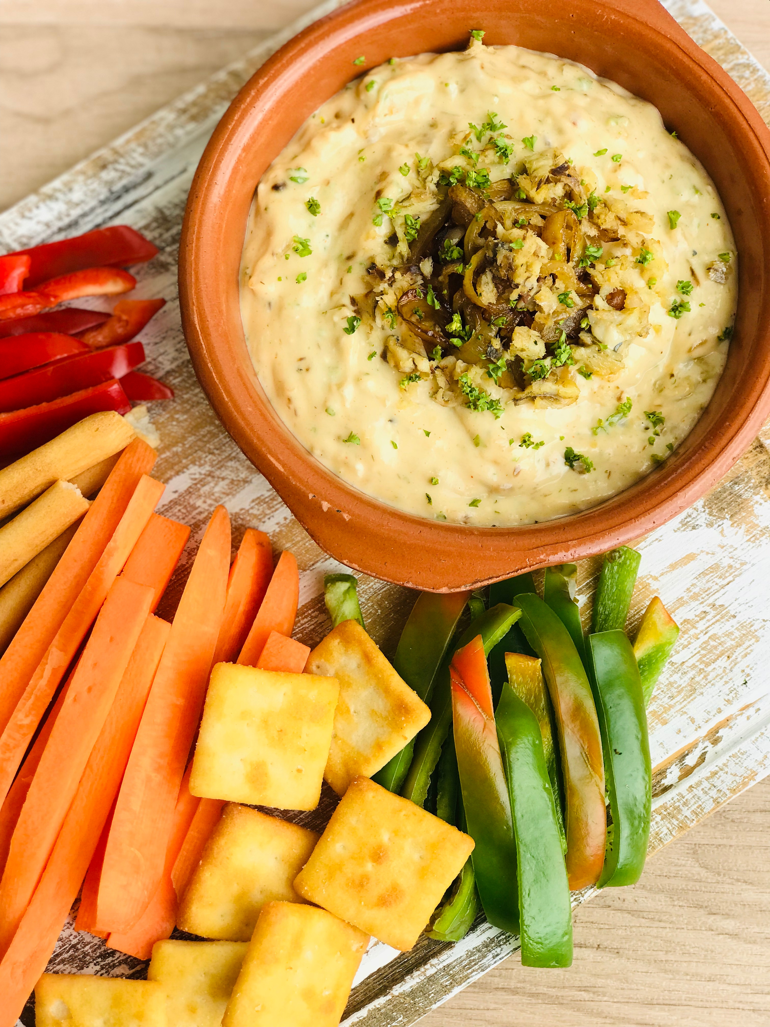Homemade Tinapa Onion Dip (smoked fish onion dip)