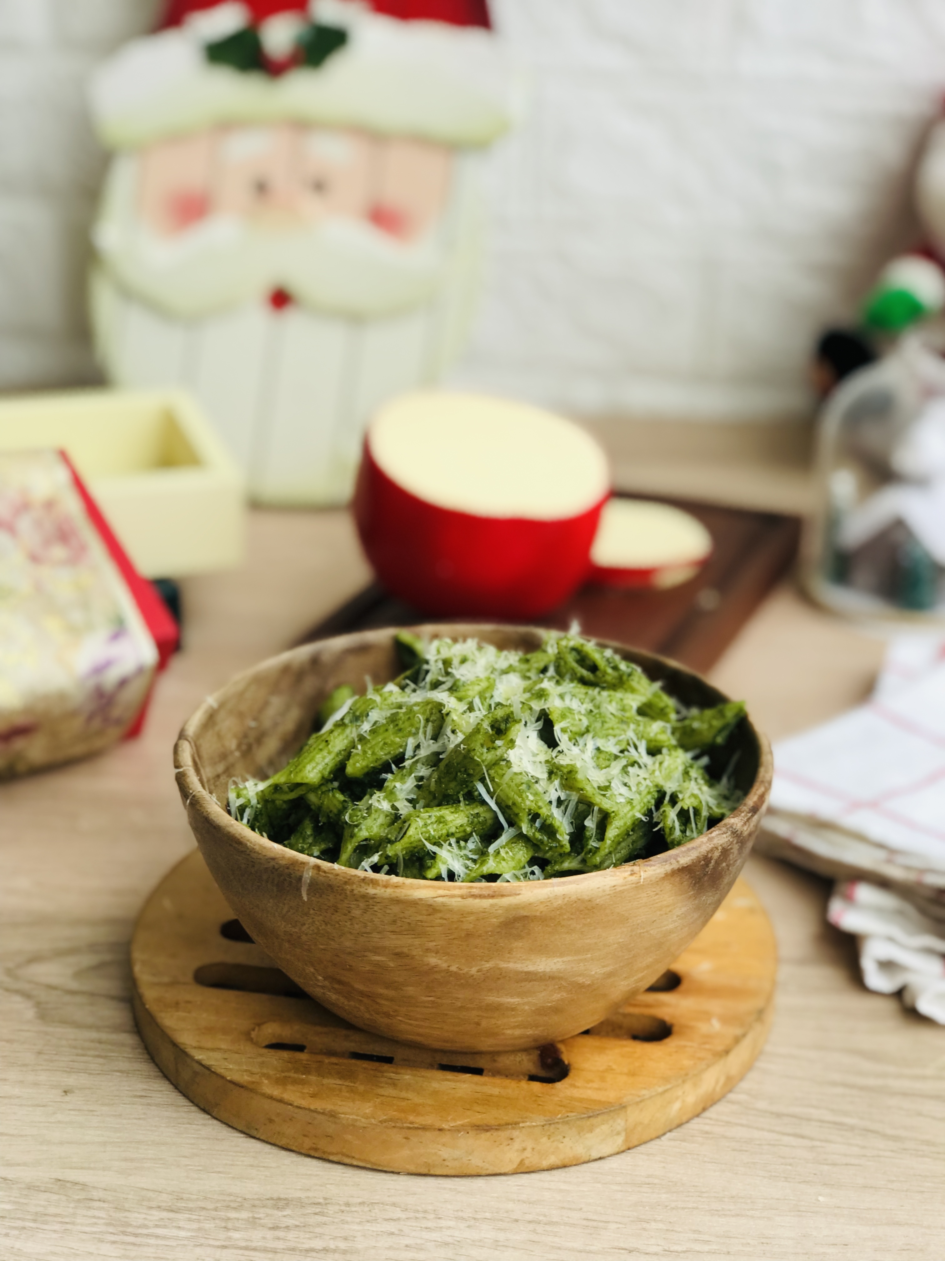 Malunggay and Basil Pesto Penne Pasta