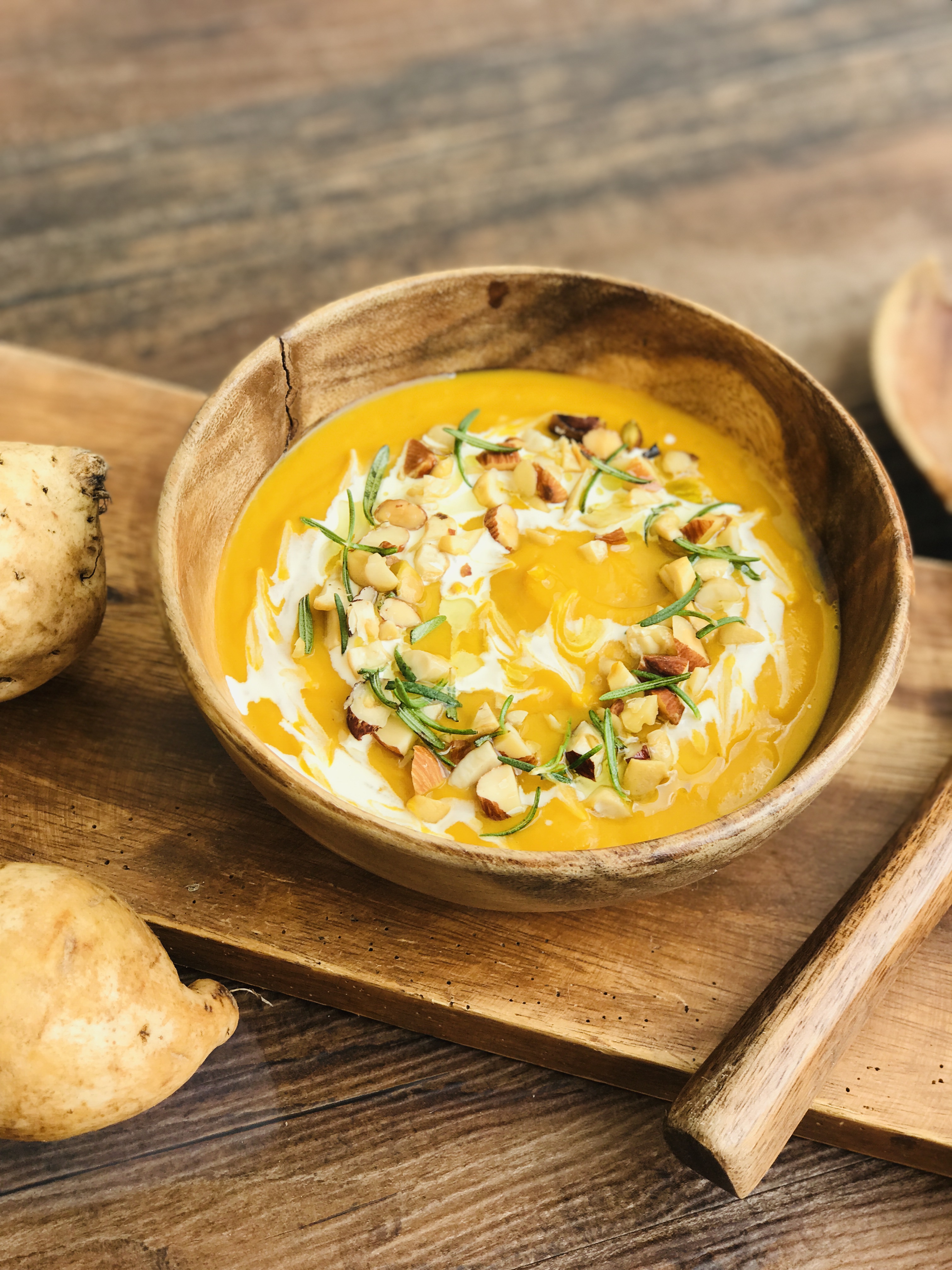Roasted Sweet Potato and Rosemary Soup