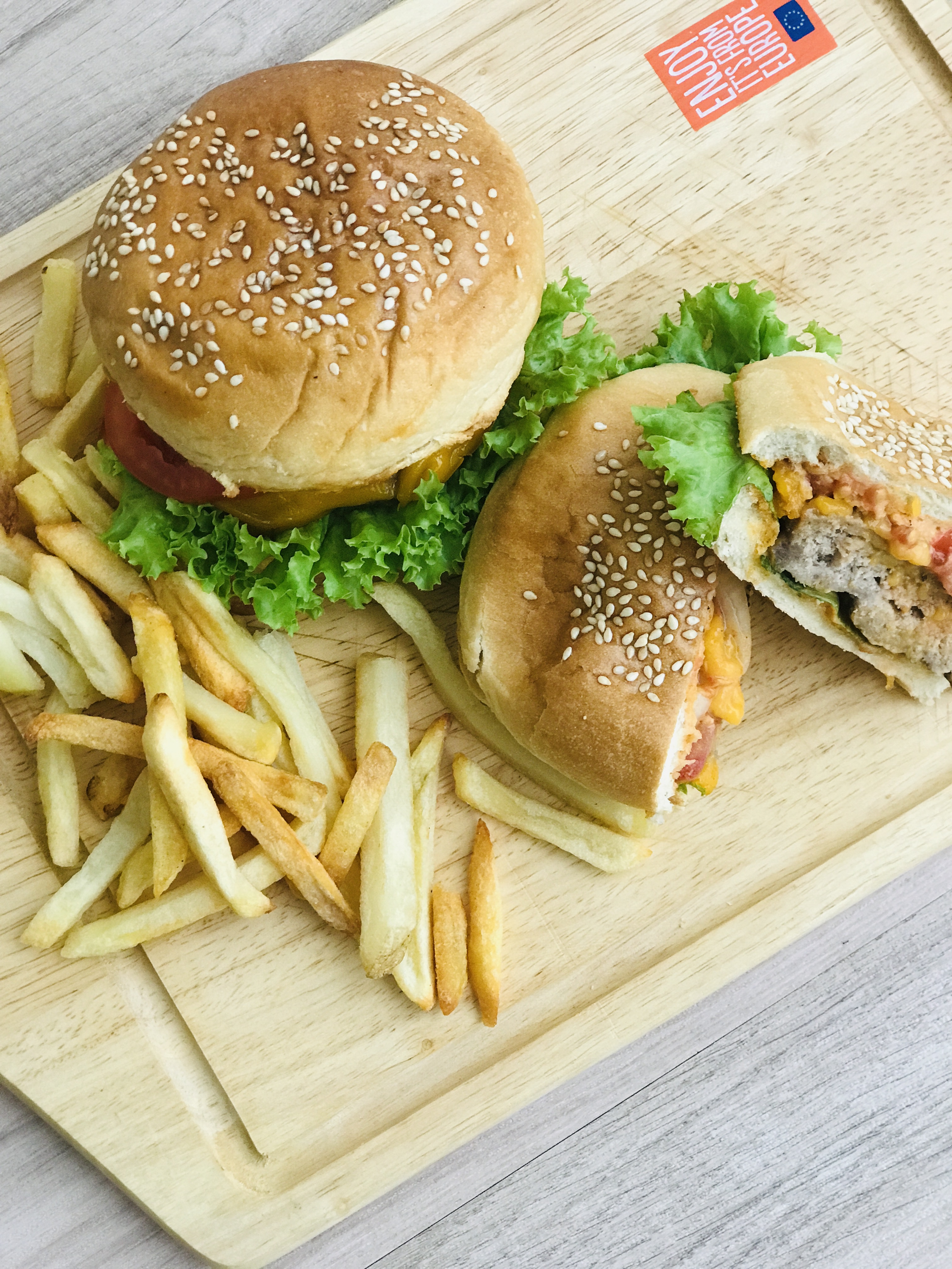 Air Fried Cheese Burger