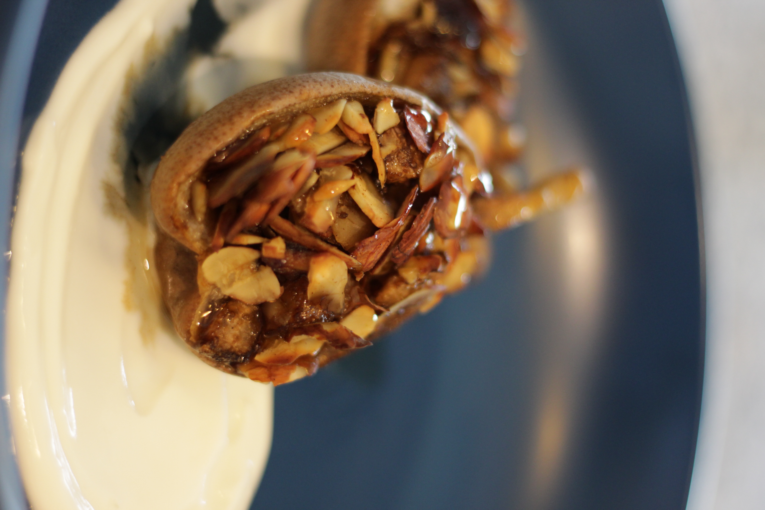 Easy Air Fried Stuffed Coffee Cinnamon & Honey Pears